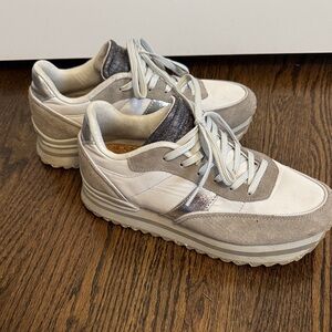 Woden Gray and White Sneakers
